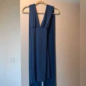 Rococo wrap bodycon dress in blue - NWT!